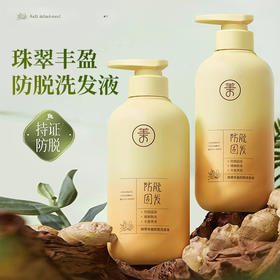 专属 儒意珠翠丰盈 生姜防脱固发洗发水 蓬松头生男女士洗发  500g/瓶