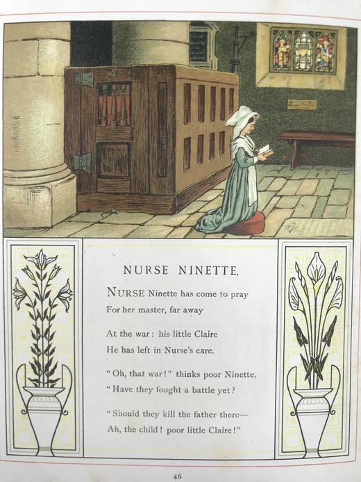 约20世纪早期 托马斯·克兰设计超美书页《在家中》 配多幅彩色插图 布脊精装大32开 商品图10