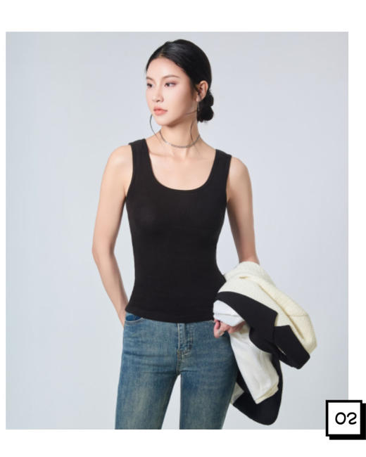 逸红颜周末小集市#山羊绒保暖背心【黑松露】含有黑松露丽丝钻石纤维，运动款，自带固定胸垫 商品图6