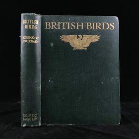 1930年 英国鸟类图集 202页彩色插图 漆布精装16开