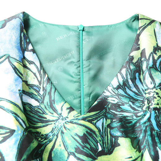 【伯妮斯茵】161S196--绿色连衣裙--长着向日葵的蔬菜园--《生命之美-梵高的花园》 商品图4