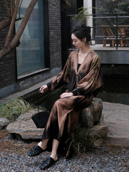 创业大礼包|真丝重缎定位花竹报平安外套+真丝重缎定位花竹报平安半裙 商品图2