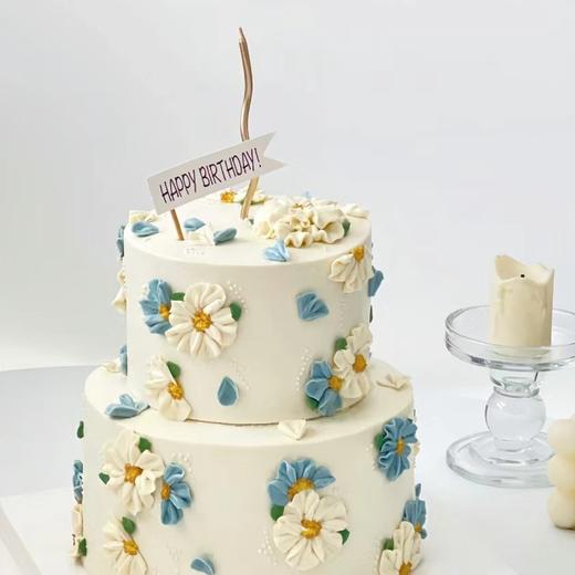 【双层立体裱花蛋糕009】 商品图0