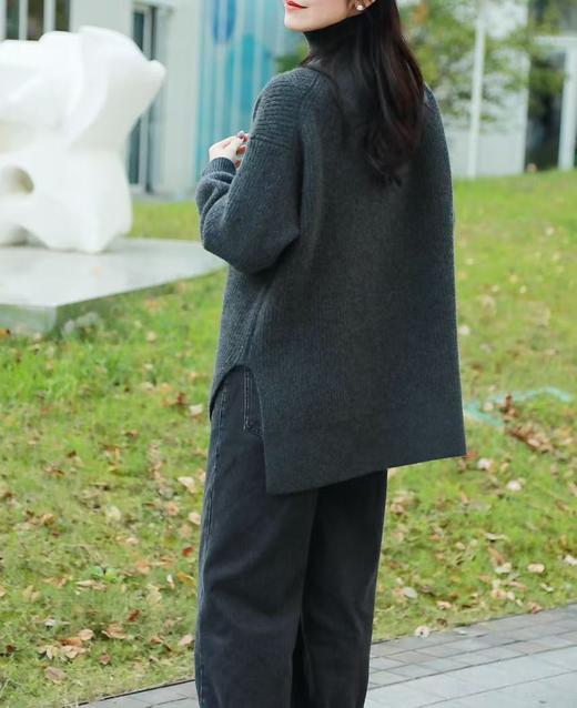 MAISON COVET 纯山羊绒半高领绞花上衣外套 商品图6