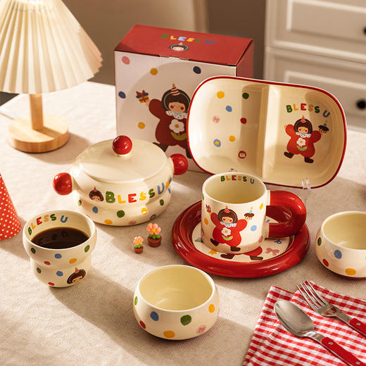 摩登主妇陶瓷饭碗可爱餐具家用2024新款高颜值盘子个人专用泡面碗 商品图4