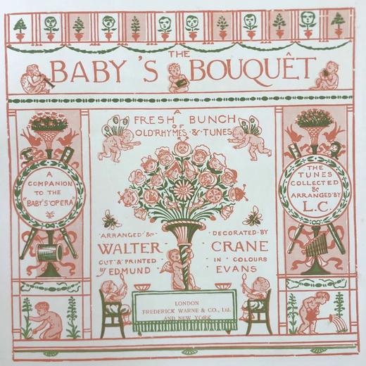 约20世纪早期 宝贝的花束：童谣乐谱集 沃尔特·克兰精美彩色插图 布脊精装32开 商品图3