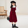 【好面料更舒适，用心呵护每一寸肌肤】女童背带连衣裙 灯芯绒中大童女装 2024春秋儿童本命年穿搭套装裙子-QQ 商品缩略图0