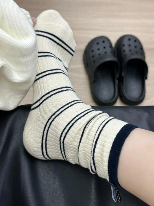 <曾小咸推荐>条纹拼色堆堆袜 日常59/组 活动价39.99！！【预售款，预计3-15天发货】 商品图5