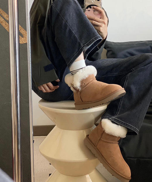 油叽叽牛角扣雪地靴 商品图5