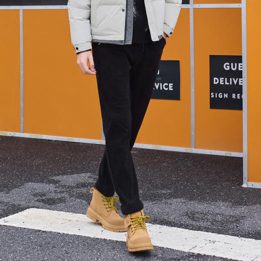 半身缘男裤 冬季条绒面料亲肤保暖时尚立体休闲裤244101U10303511 商品图1