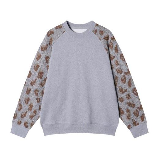 WY557秋冬季新款时尚个性撞色拼接圆领套头长袖卫衣宽松休闲上衣 商品图1