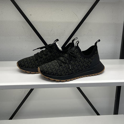 Michael Kors/MK 男士字母logo袜套式弹力针织系带圆头休闲运动鞋 商品图1