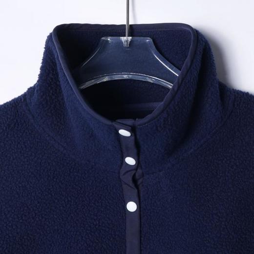 秋冬季新款立领时尚个性排扣立领宽松软糯卫衣休闲百搭潮流上衣 商品图2