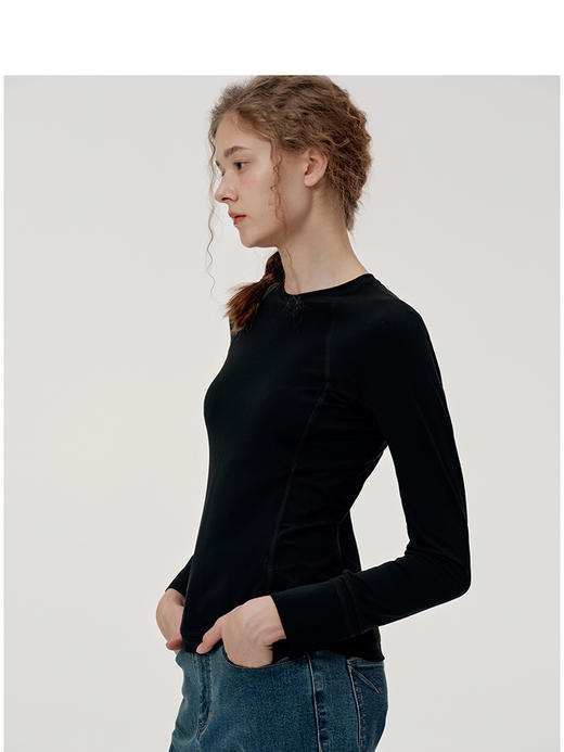 Teenie Weenie小熊卡通长袖T恤女冬季女t恤TTLA248C27N 商品图1