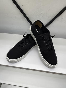 Timberland/添柏岚 女士低帮系带圆头纯色休闲百搭板鞋帆布鞋