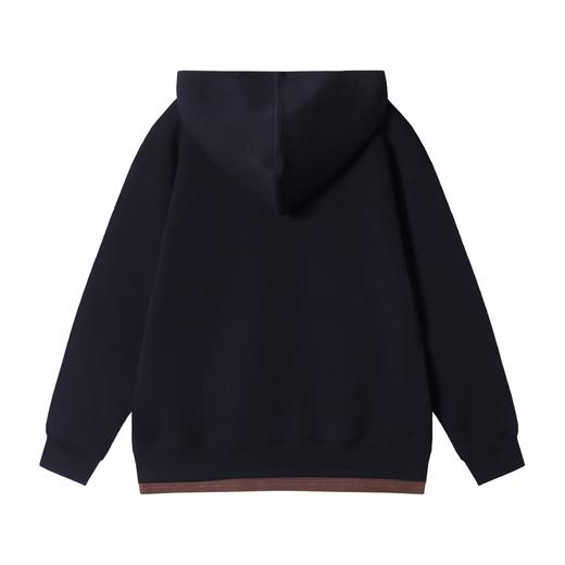 WY565冬季新款时尚个性撞色套头连帽假两件卫衣休闲百搭宽松上衣 商品图5