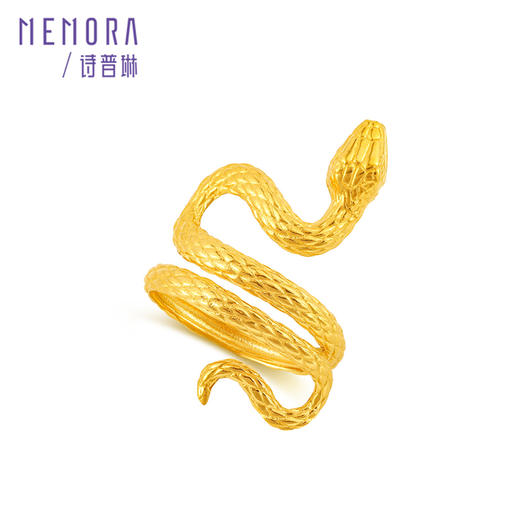 黄金生肖蛇戒指 灵蛇献瑞系列足金灵蛇盘绕戒指女士礼物MEMORA诗普琳LRE02701（线上专供） 商品图6