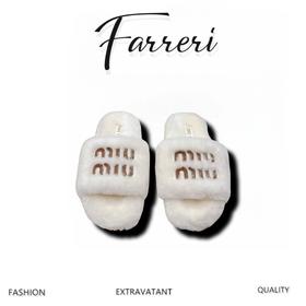 MIUMIU家 2024秋冬新品 毛毛拖鞋