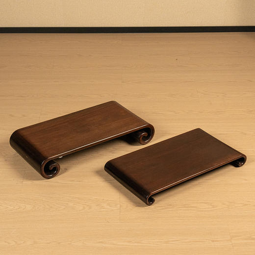 清 红木书卷式套几 商品图3