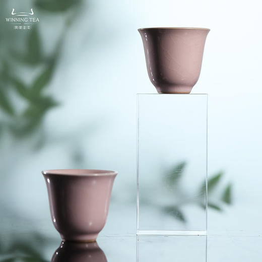 问鼎汝瓷粉汝花神杯一对 商品图1