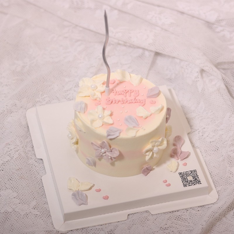 粉系裱花蛋糕kc586