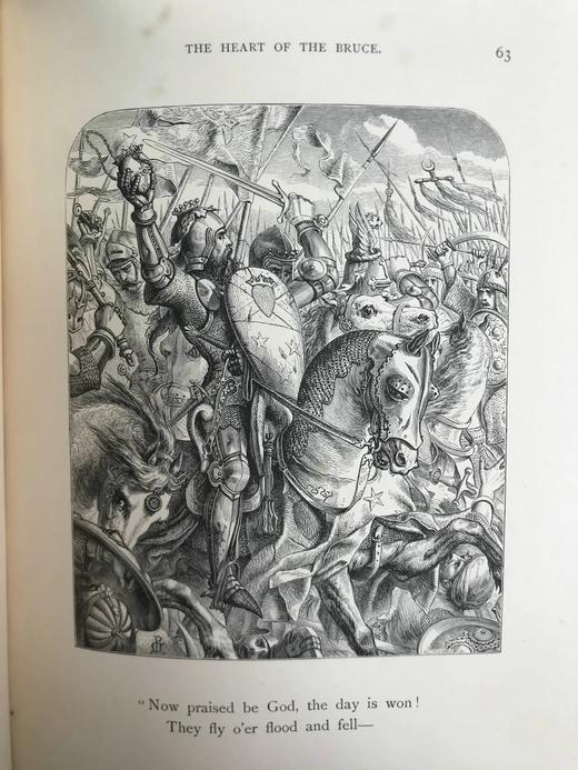 含藏书票！1863年 威廉·艾顿《苏格兰骑士短歌集》 约百幅版画插图 全真皮精装18开 商品图5