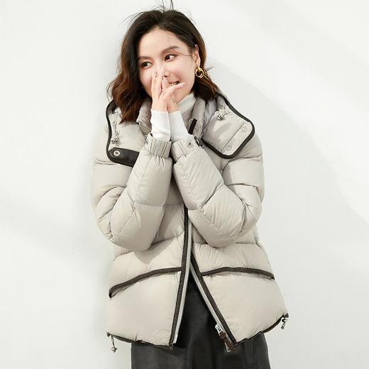 【自】全新升级【铂金会员735/天猫989/差价254】(04351) 洛诗琳超厚抗寒女设计感2024冬季韩版长/短款羽绒服 商品图0
