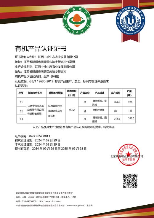 江西赣州南康   有机九稀柚 商品图4