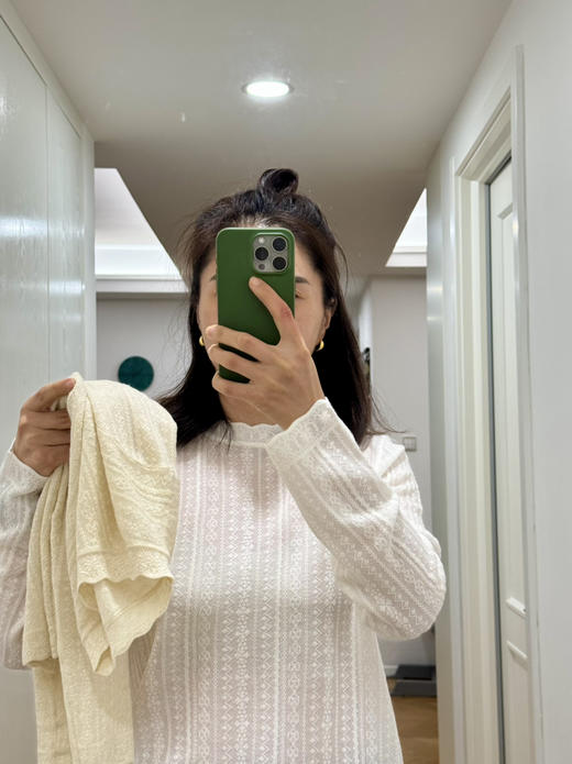 很绝~自留！羊毛蕾丝半高领甜美打底衫【包邮+三天无理由退换】 商品图5