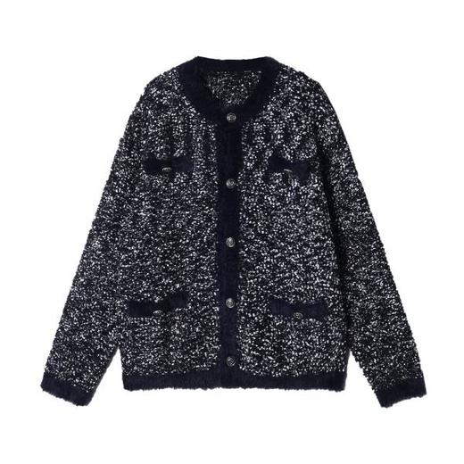 MY144秋冬季新款毛衣外套慵懒小香风情侣装针织开衫美式线衣夹克 商品图0