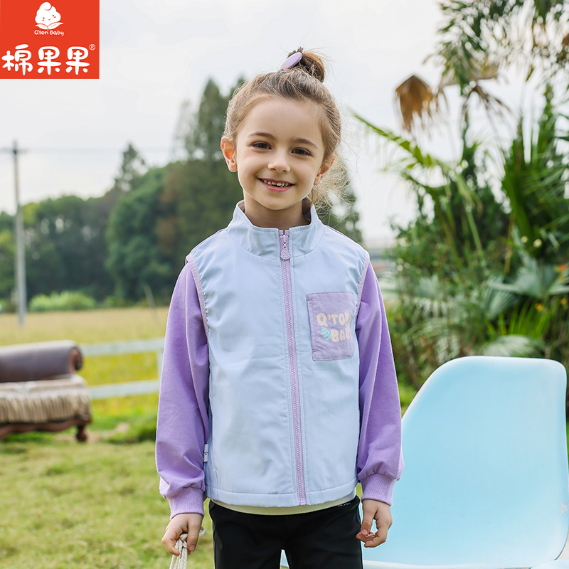 棉果果春季新品商场同款女童复合绒马夹M122171325077