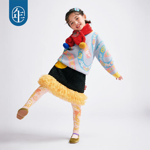 年衣女童短裙冬季新款儿童裙子半身裙A字裙公主裙女孩甜美裙子元元宝宝短裙 商品图3