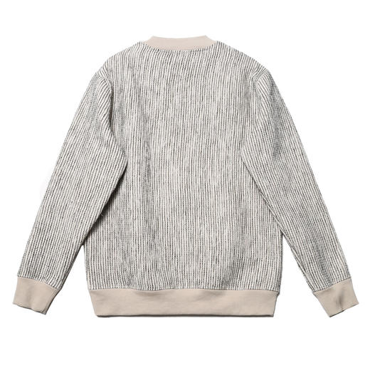 WY61新款小清新立体竖纹设计感卫衣男秋季休闲宽松时尚长袖百搭上衣 商品图4