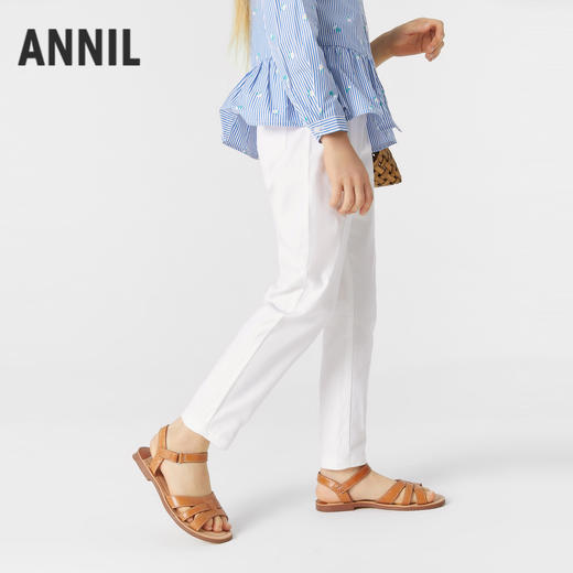 女童梭织单裤春季新款安奈儿童装EG516076 商品图1