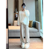 【松弛感】羊绒蚕丝阔腿裤 高腰显瘦 松紧腰休闲直筒裤 商品缩略图8