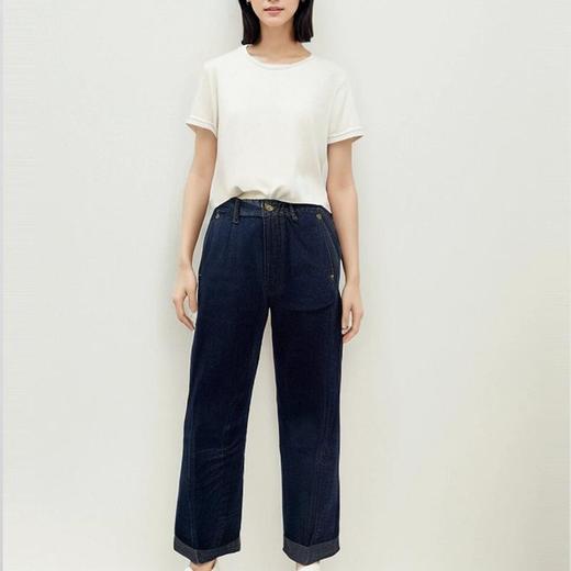 【顺丰包邮】50414 洛诗琳简约纯色百搭醋酸羊毛圆领T恤女192 商品图2