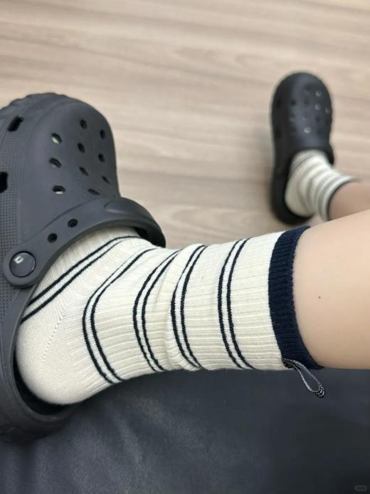 <曾小咸推荐>条纹拼色堆堆袜 日常59/组 活动价39.99！！【预售款，预计3-15天发货】 商品图4