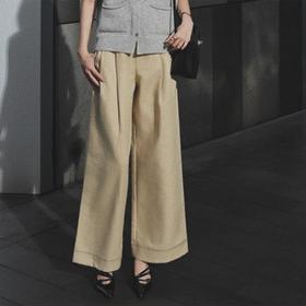 【顺丰包邮】45352 洛诗琳秋冬新款高级感高腰直筒阔腿休闲西装裤679