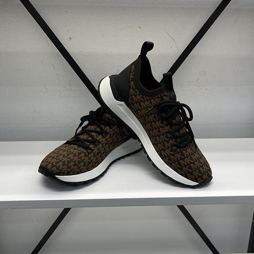 Michael Kors/MK 男士字母logo袜套式弹力针织系带圆头休闲运动鞋 商品图2