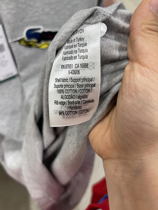 Lacoste/法国鳄鱼 男士春秋圆领串标撞色宽松纯棉长袖T恤 TH1468 商品图4