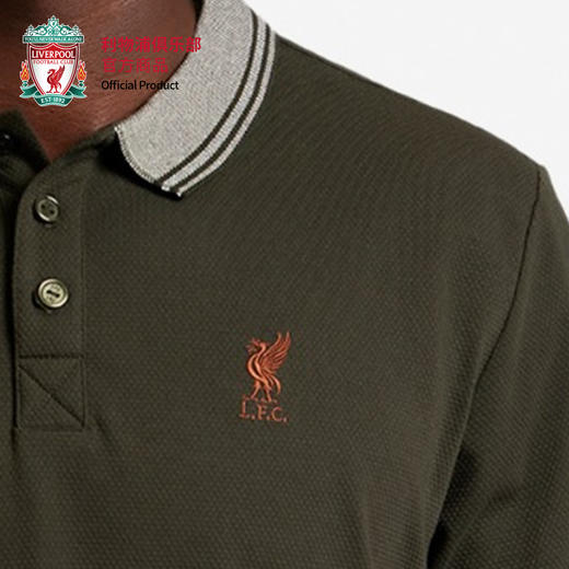 【官网同款】利物浦俱乐部  | 深灰商务华夫格POLO衫男士 商品图4