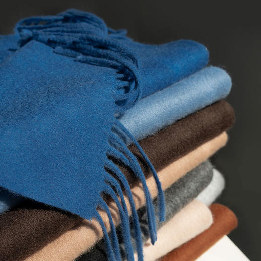 WJ182复古纯色保暖围巾女冬天韩版纯羊毛小披肩逛街围脖24年新RJ011 商品图1