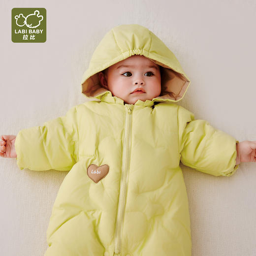 拉比-童衣类（冬）H4自然羽绒可脱帽连体衣(PH) 商品图1