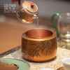 【样品特惠】臻宝堂建水纯手工雕刻竹叶茶渣桶小号铜器水盂茶洗高端功夫茶具零配件 竹韵建水 容量约800ml 商品缩略图1