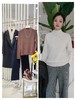 480833半高领山羊绒针织毛衣咖啡/米白 商品缩略图0