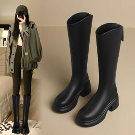 ZHR厚底超细长筒靴女2024新款气质百搭瘦瘦靴显瘦骑士靴洋气女靴