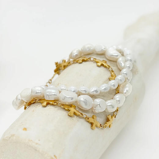 北京仓｜Elise Tsikis-Hydrana-三层 珍珠 手链［法国设计师］ 商品图1