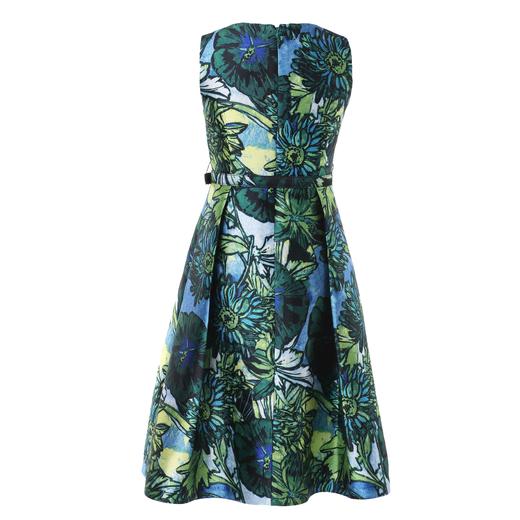 【伯妮斯茵】161S196--绿色连衣裙--长着向日葵的蔬菜园--《生命之美-梵高的花园》 商品图3