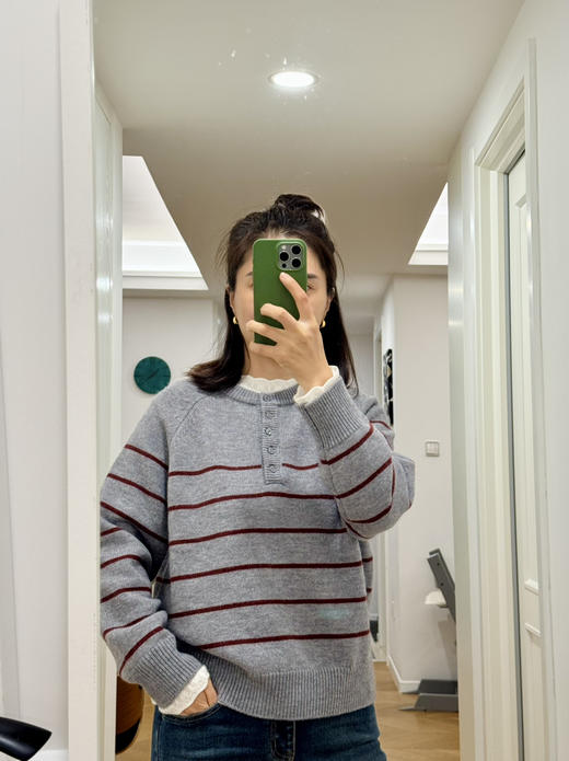 很绝~自留！羊毛蕾丝半高领甜美打底衫【包邮+三天无理由退换】 商品图8