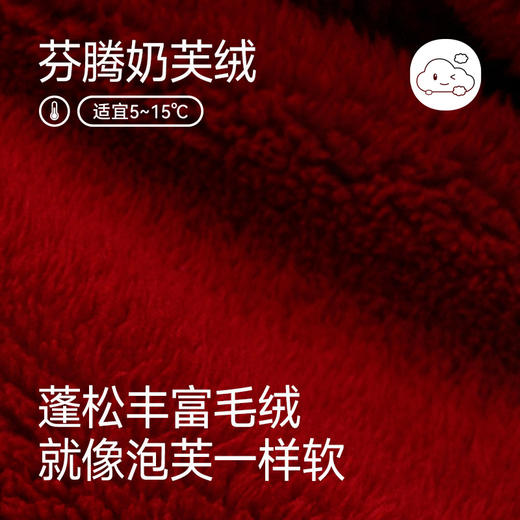 【品牌优选】【新婚专场】芬腾情侣睡衣冬珊瑚绒大红色本命年结婚喜庆家居服套装 商品图1